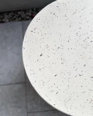Side Table CAORIA 40 cm 40 cm Terrazzo Effect Off-White_1173598