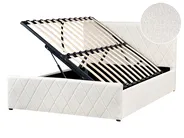 Ottoman Bed ROCHEFORT Boucle Off-White 140 x 200 cm (EU Double)_993745