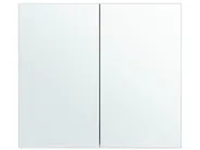 Bathroom Wall Mounted Mirror Cabinet NAVARRA 80 cm 70 cm White_811270