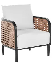 Trädgårdsfåtölj MONTEFALCO Metall Vit_905459