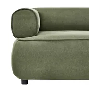 Sofa 3 Seater SALLA with Ottoman Fabric Green_1058294