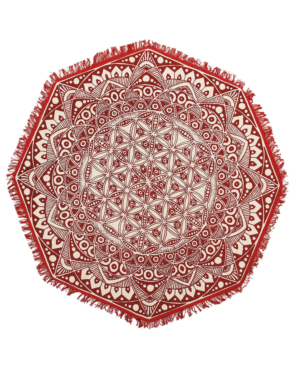 Rug MEZITILI Red ø 120 cm Cotton