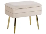 Upholstered Storage Bench ODESSA Velvet Beige_891349