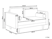 Sofa 2 Seater NURMO Fabric Taupe_896355