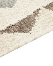 Rug ARALEZ Beige 80 x 150 cm Wool_859704