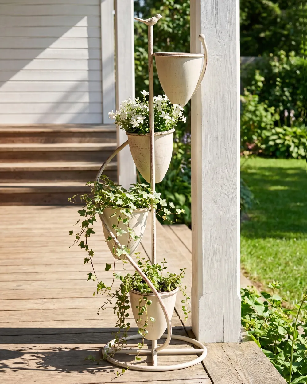 Plant Stand BANEBERRY 24 cm Metal Beige