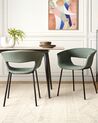 Set of 2 Dining Chairs ELMA Dark Green