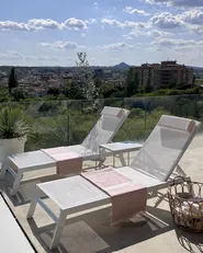 Sun Lounger CATANIA Reclining Metal White_888183