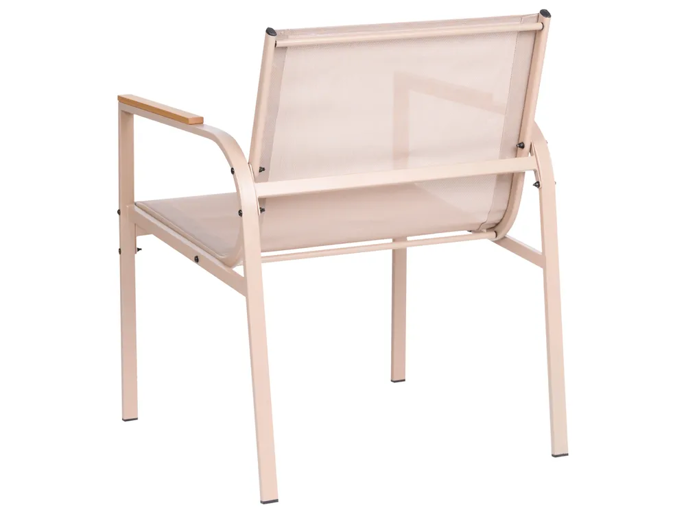 Garden Lounge Set with Table 4 Seater LEDRO Metal Beige_1077090