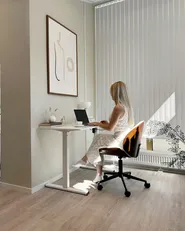Työpöytä sähkösäädettävä TAVARES 120 cm 60 cm Valkoinen_1016903