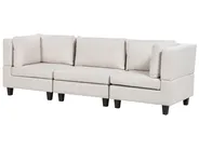 Modular Sofa 3 Seater UNSTAD Fabric Light Beige_891091