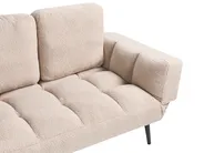 Sofa Bed 2 Seater BREKKE Boucle Beige_1068036