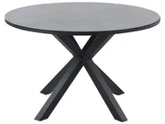 Garden Dining Set 4 Seater MALETTO/GROSSETO Metal Marble Effect Grey/ Black_938101