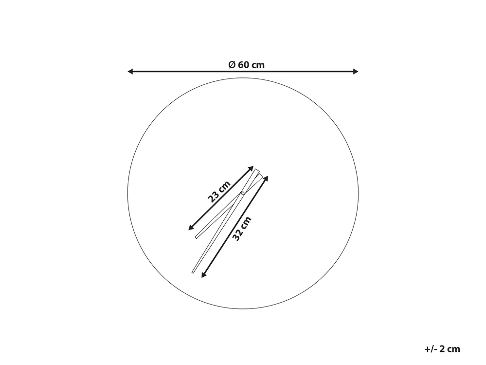 Wall Clock CABIC 60 cm Light Brown_892116