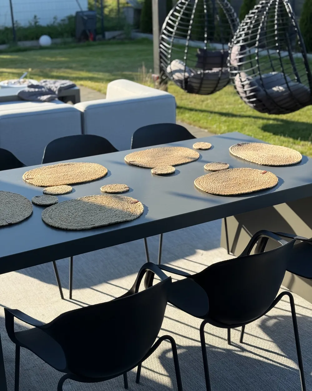 12 Piece Placemats and Coasters Set BUSHYLARK Jute Natural_1005409