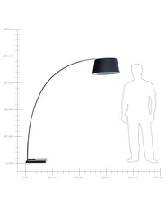 Floor Lamp BENUE Metal Black_736437