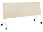 Hopfällbart skrivbord CAVI 180 cm 60 cm med hjul Ljusbrun_922307