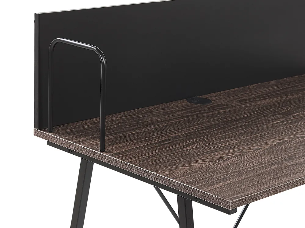 Home Office Desk HASTINGS 100 cm 52 cm Brown/ Black_772741