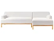 Corner Sofa 3 Seater SOSJO Boucle Off-White Left Hand_941246