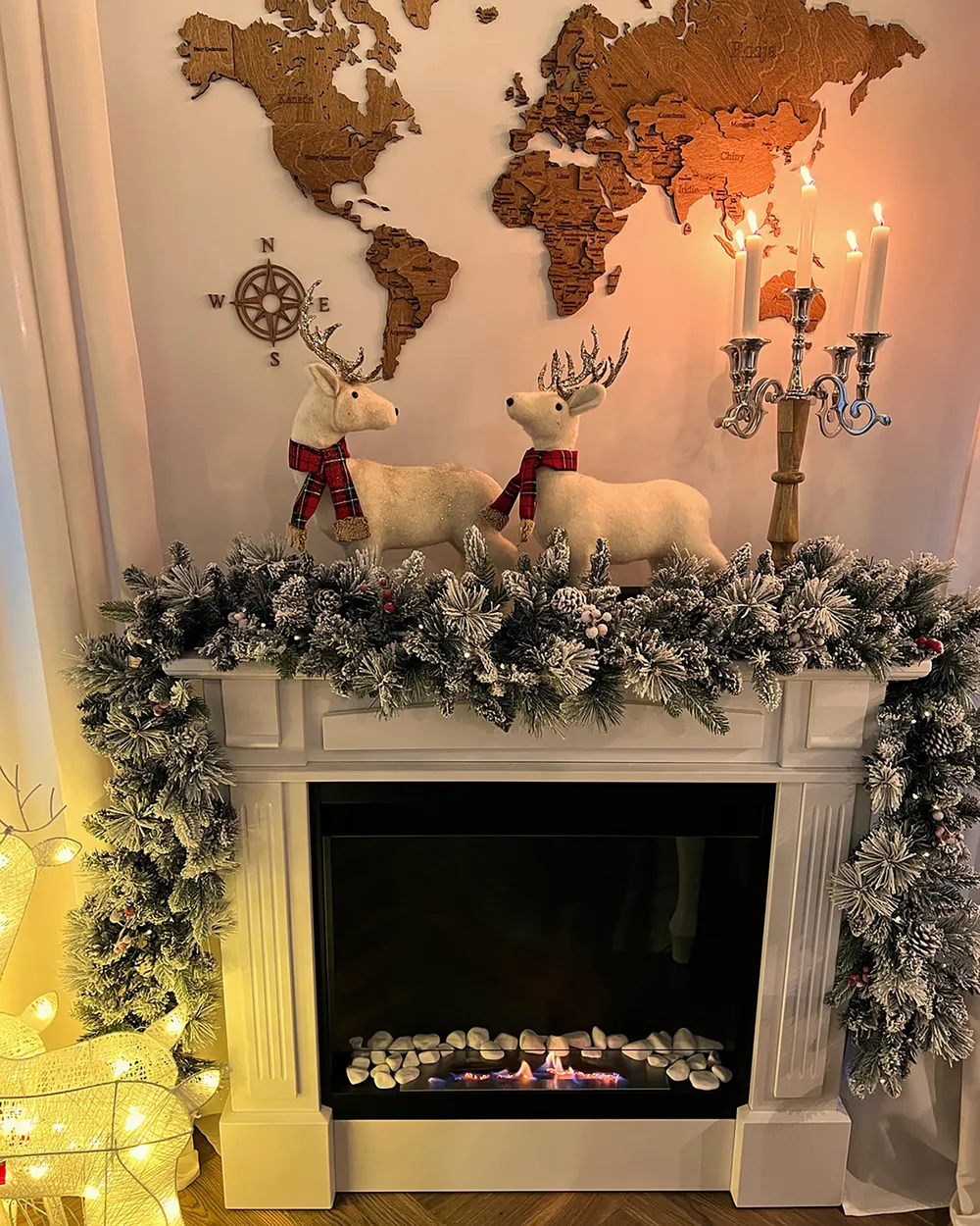 Figurine MUSTOLA 51 cm Reindeer White_907288