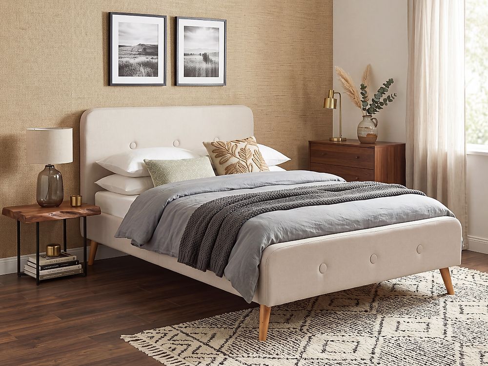 Seng RENNES 140 x 200 cm Lys beige