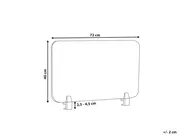 Desk Screen WALLY 72 x 40 cm Dark Grey_800907