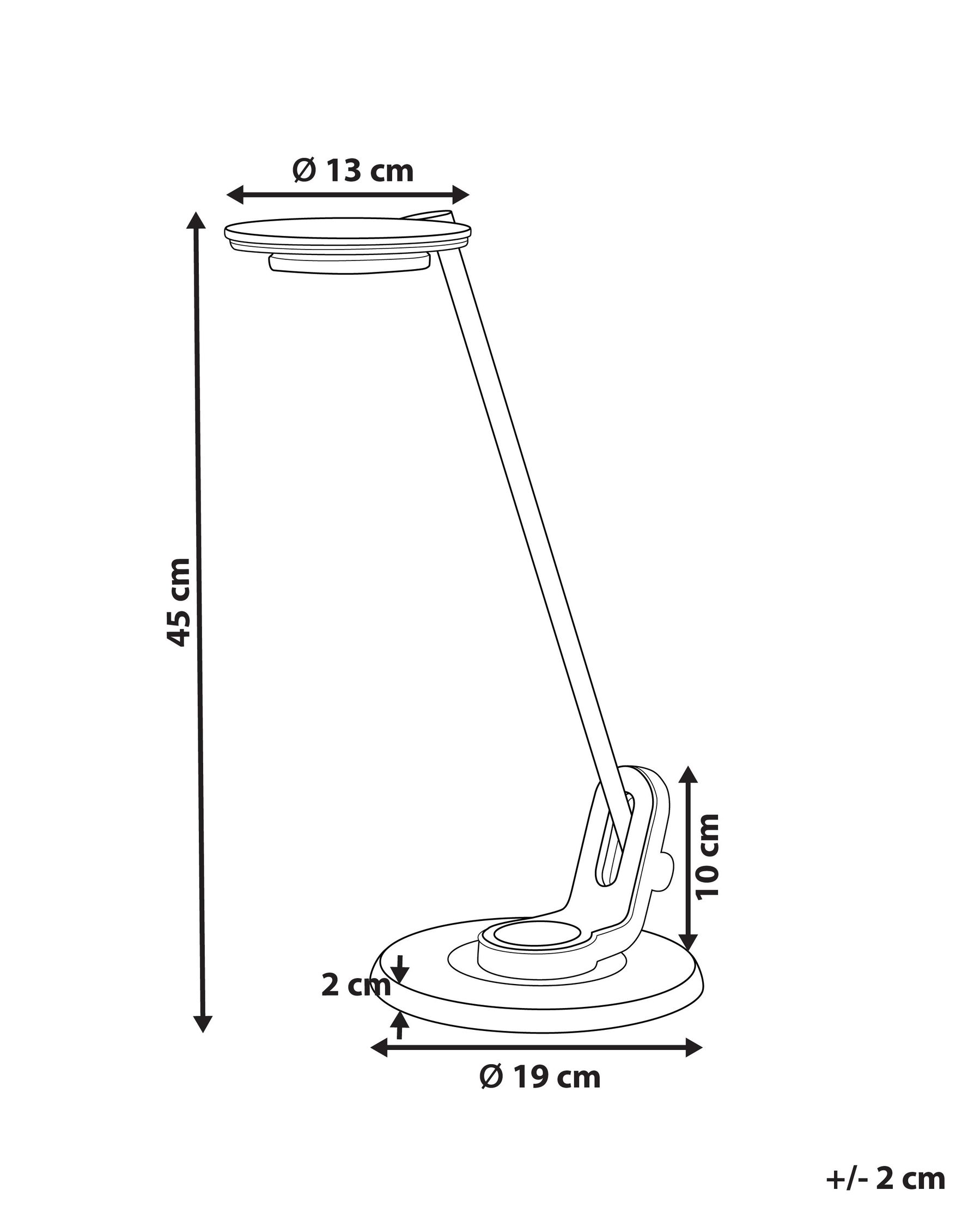 LED Desk Lamp CORVUS with Dimmer Metal White/ Silver_854200