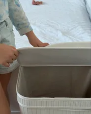 Laundry Basket KALUTARA Bamboo White 72 L_1056958
