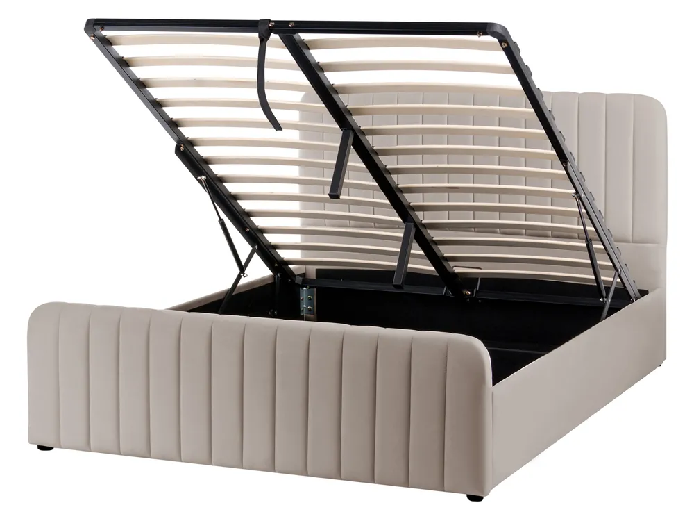 Ottoman Bed LUNAN Taupe 140 x 200 cm (EU Double)