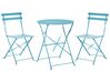 Bistro Set Folding FIORI Metal Sea Blue