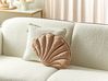 Throw Cushion CONSOLIDA 47 x 35 cm Velvet Dark Beige Solid