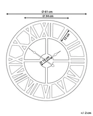 Wall Clock NOTTWIL 61 cm Metal Gold_798204