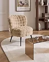 Nojatuoli VOSS Keinoturkis Beige