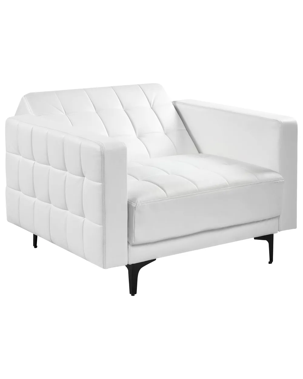 Armchair ABERDEEN Faux Leather White_1038782