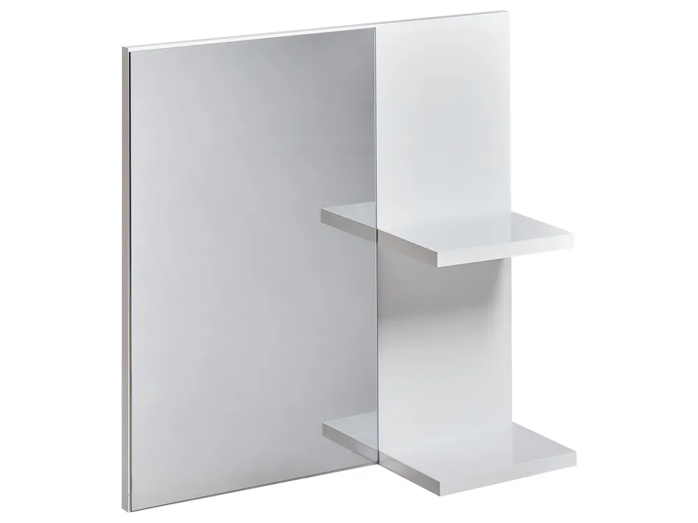 Wall Mirror with Shelf PELOTAS 45 cm 45 cm White