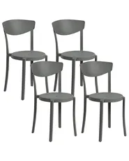 Set of 4 Garden Chairs VIESTE Dark Grey_861692