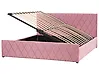 Ottoman Bed ROCHEFORT Velvet Pink 180 x 200 cm (EU Super King)