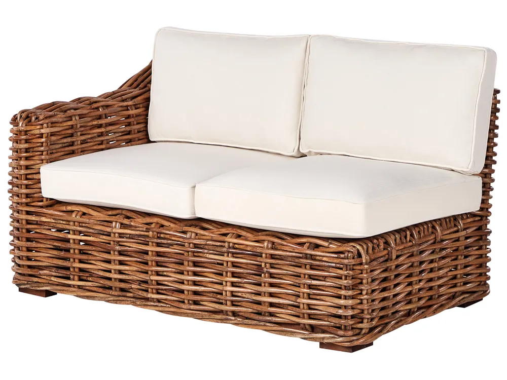 Garden Corner Sofa 3 Seater BRIATICO Rattan Natural Left Hand_928285