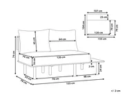 Sofa 2 Seater SALO with Tables Boucle Beige_932579