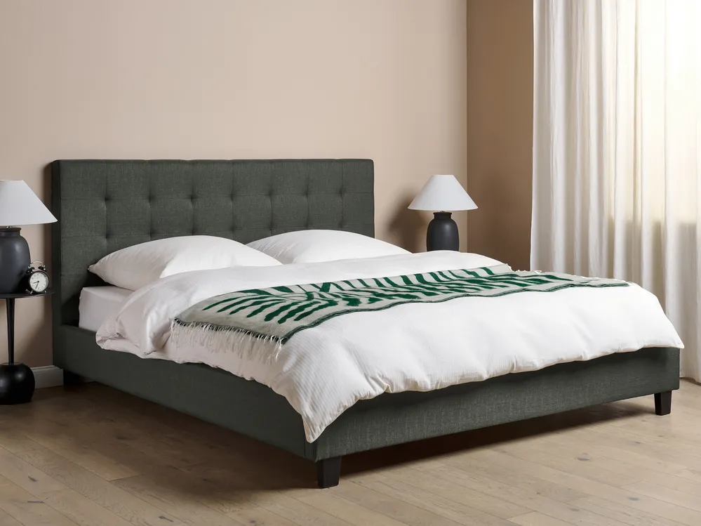 Bed Fabric LA ROCHELLE 180 x 200 cm (EU Super King) Dark Grey
