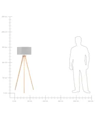 Floor Lamp NITRA Oak Wood Grey_859535
