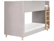 Bunk Bed Velvet CHOCQUES 90 x 200 cm (EU Single) Light Grey_1040679
