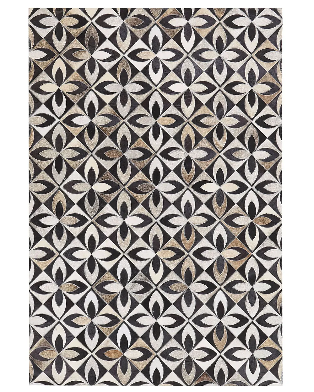 Matta ISHAN Flerfärgad 140 x 200 cm Läder_780649