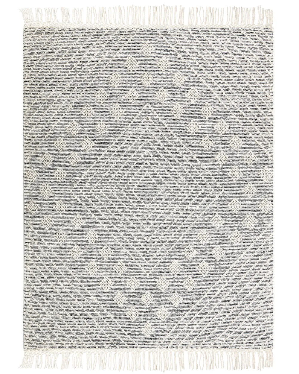 Rug SAVUR Grey 160 x 230 cm Wool_862379