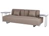 Sofa 3 Seater SOKNA with Tables Fabric Taupe