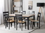 Matbord GEORGIA Svart 150 cm 90 cm Trä_735864