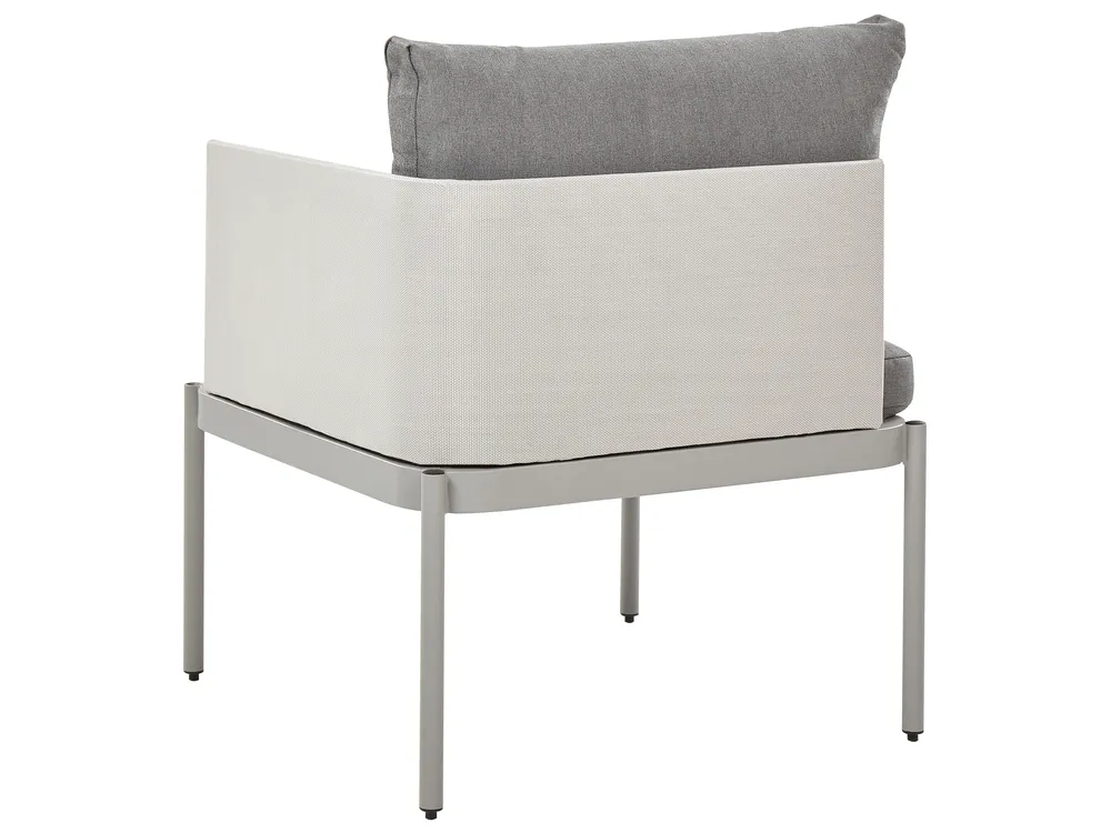 Garden Lounge Set with Table 2 Seater TERRACINA Metal Light Grey_863618