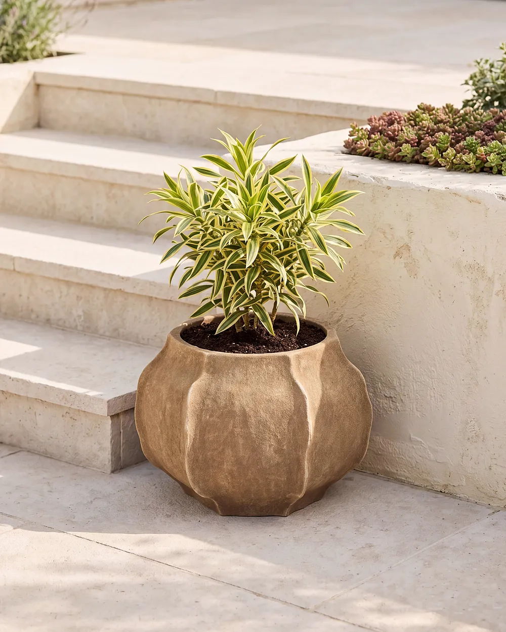 Plant Pot INNTAL 43 cm Beige_1161783