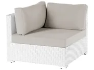 Garden Corner Sofa with Table 4 Seater SANO Modular PE Rattan White Right Hand_933637
