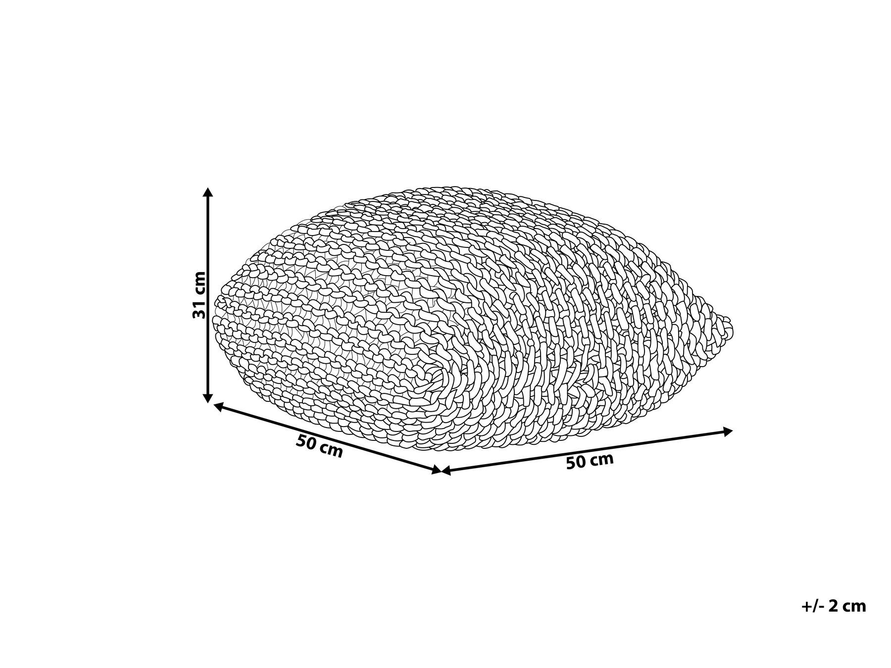 Pouffe CONRAD Cotton Yellow_756649